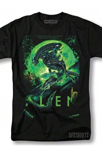 9TAY تي شيرت بتصميم جرافيكي عتيق لملصق فيلم التسعينيات من Alien Shirt Promo (2)
