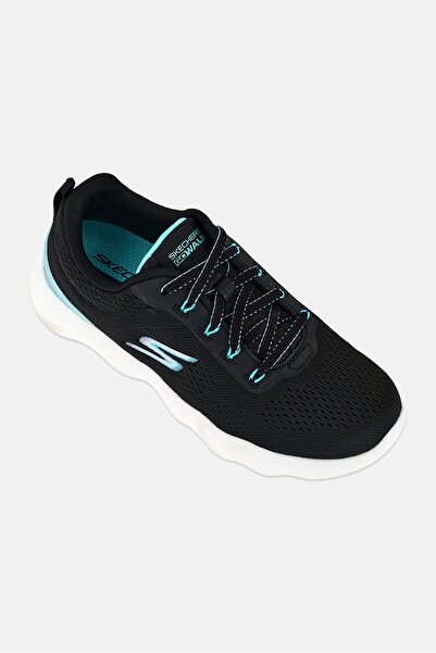 SKECHERS Women Go Walk Massage Fit Lace Up Walking Shoes, Black