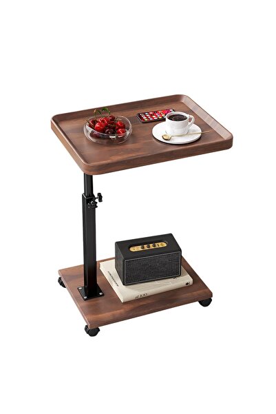 Garvee End Tables,C Shape end Table Adjustable Height, 360°Swivel Side Table ...
