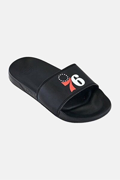 iSlide Kids Boy Philadelphia 76ers Primary Logo Slip On Slides, Black