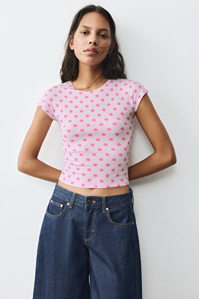 Pull & Bear Dar Kesim Kısa Kollu Tişört