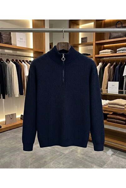 zs zaos fashion Men's Winter Thick Turtleneck Knitwear Sweater 100% Cotton Lo...