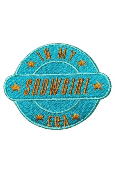 OEM Textile embroidered iron-on patch The Life of a Showgirl album in the sha...