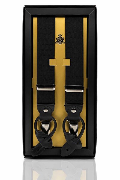 Kravatkolik Suspenders - Black - Jacquard