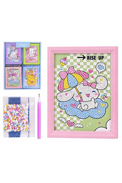 Generic Rectangular Framed Diamond Painting Kit – Cute Bunny with Umbrella De...