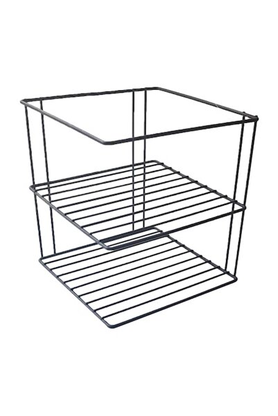 flores Metal dish drainer, 2 shelves, matte black, SM015B, 210 x 210 x 220 mm