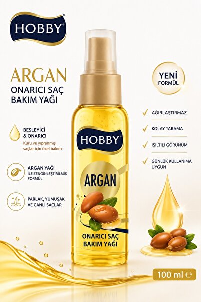 Hobby زيت الأرغان المغذي والمصلح للعناية بالشعر 100 مل
