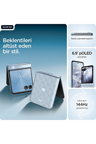 Motorola Razr 60 256 GB 8 GB Ram Özel Seri (Moto Buds Kulaklık Hediyeli)