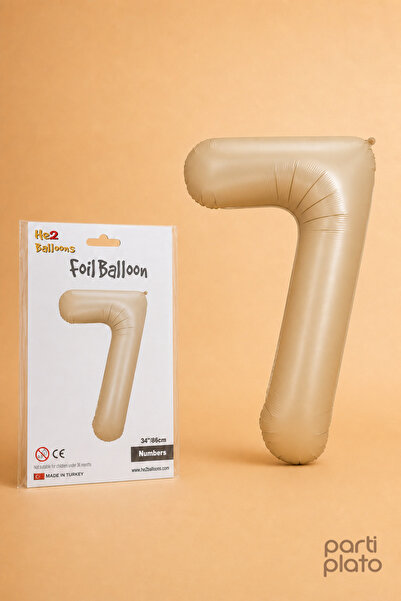 He2 Balloons بالون كراميل فويلو رقم 7 مقاس 86 سم، بالون بلون الكراميل متوافق ...