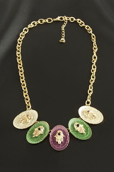 Generic Brand Ftm Ana Eli Mineli Metal Necklace - Yellow