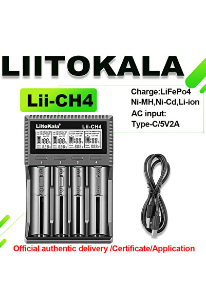 choice2 liitokala Bundle 1 CH4 LiitoKala Lii-CH4 CH2 3.7V 3.85V Li ion 18650 ...