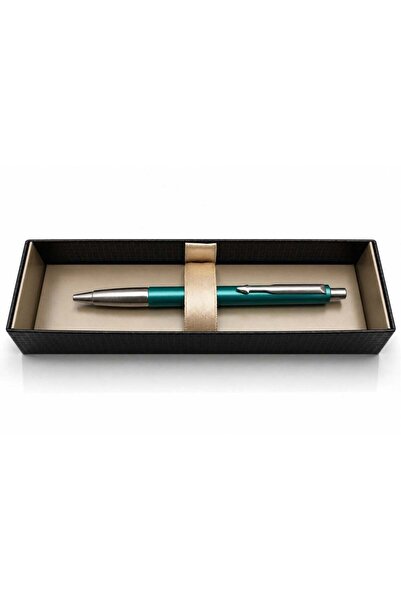 Parker قلم حبر جاف، لون أخضر فيروزي لامع معدني، قلم أنيق للكتابة اليومية واله...