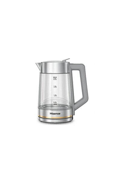 Hisense Electric Kettle H20KGSS1 , 2 liters ,Glass Body kettle, Silver Finish