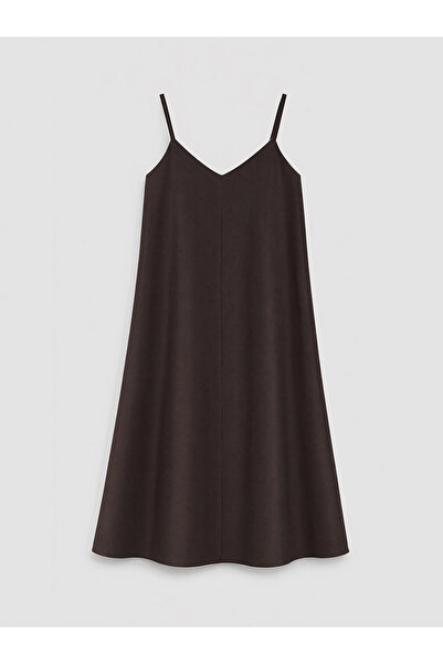 LC Waikiki Trendlucky Plus Size Modal Blend Strap Dress with Difference
