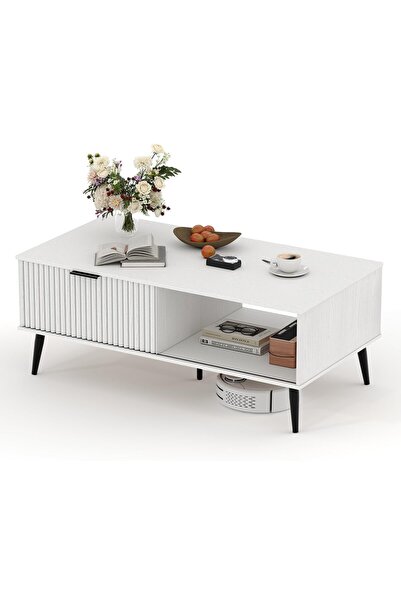 Garvee Coffee Tables for Living Room, Farmhouse Center Table with Hidden Stor...