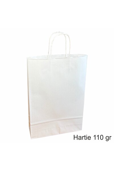 papercraft Pungi hartie kraft 110 gr pentru 3 sticle vin, 26x39x8 cm, set 30 ...