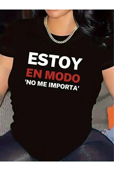 Astogria13 تي شيرت مطبوع عليه "ESTOY EN MODO NO ME IMPORTA"، قماش مثالي للاست...