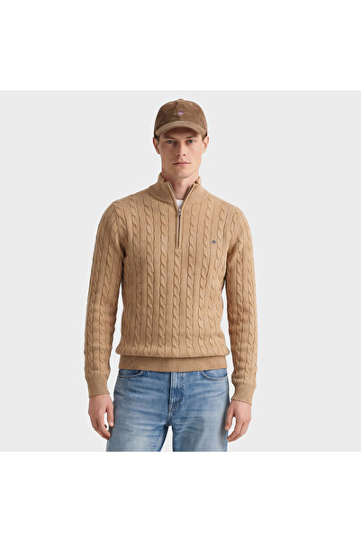 Gant Erkek Krem Regular Fit Örgü Kazak