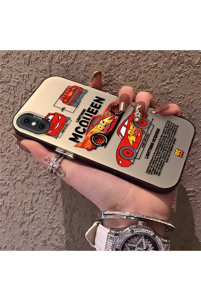 SLIMFELT iPhone X/XS Uyumlu Havalı kırmızı spor araba desenli kılıf