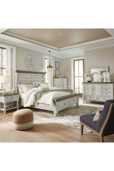 Ashley Furniture لوحة هافالانس كينج مع خزانة