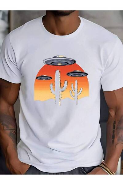 29CUN تي شيرت UFO Desert Adventure - تي شيرت ناعم ومريح بوزن 180 جرام للرحلات...