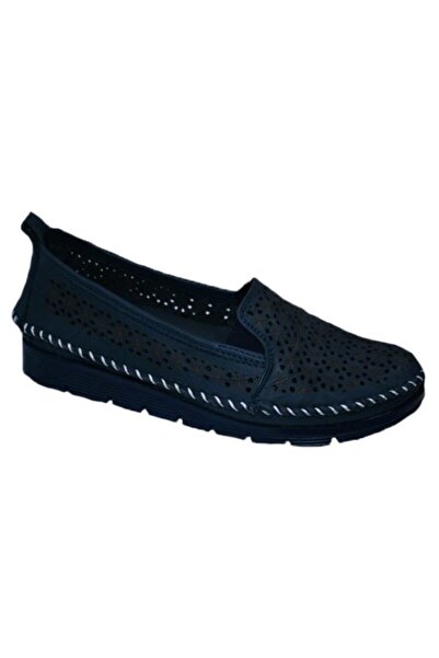 OEM Balerin casual cu perforatii,nuanta de bleumarin