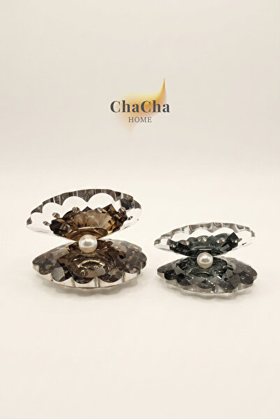 ChaCha Home Shell Pearl | Feng Shui 2'li Set Lüks Kristal Kesim İnci Detaylı ...