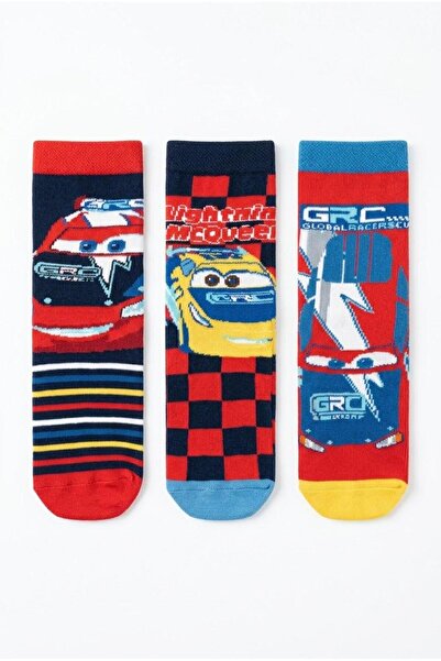 Disney Licensed Cars Cars 3-Pack Boys' Cotton Socks Daily Socks Gift Socks Cu...