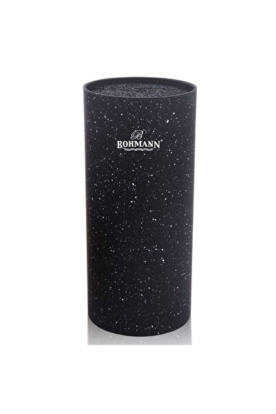 Bohmann Round knife holder, marbled black, removable inner plates