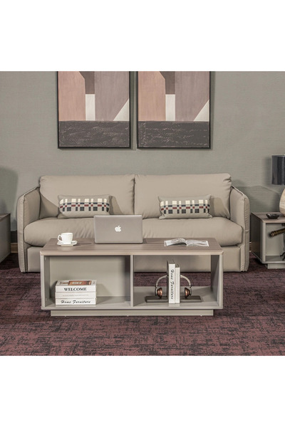 Midas Furniture طاولة مركزية للمكتب من سايلو باللون البني