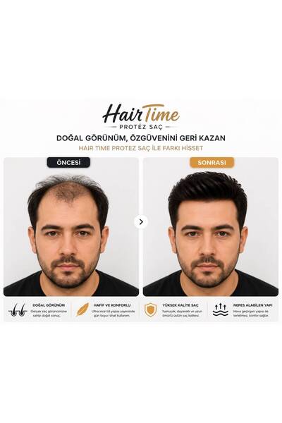 Hairtime 6.8 ÖLÇÜ ERKEK PROTEZ SAÇ