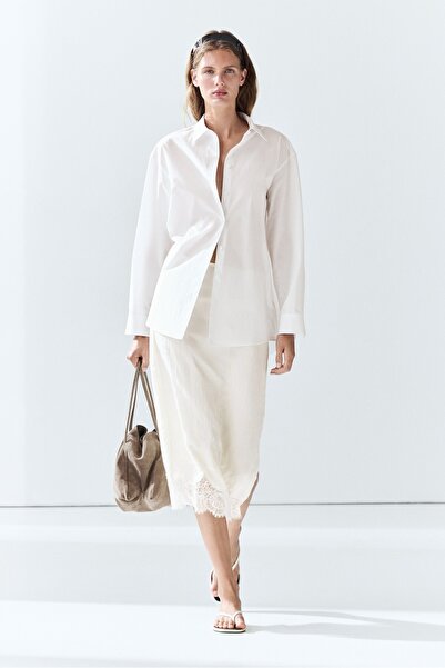 Massimo Dutti %100 pamuklu poplin gömlek