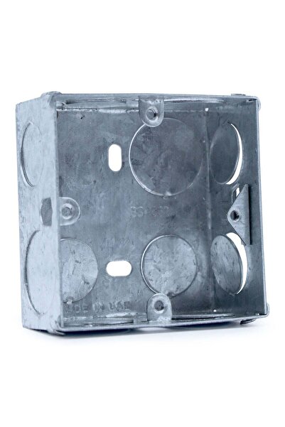 Duravel Electrical Metal Box GI Box Galvanised Metal Back Deep Box (7X7X3.5 CM)