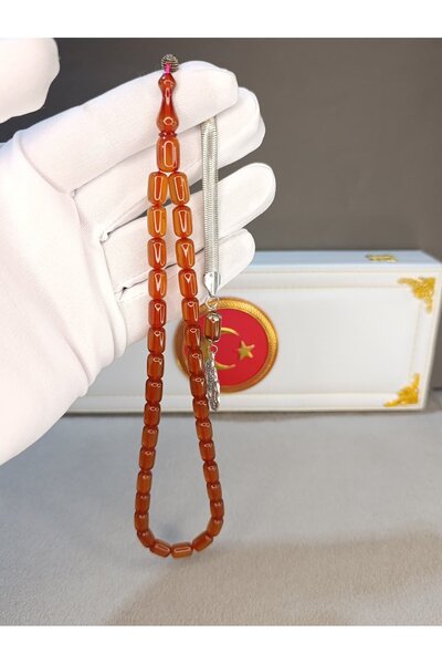 HALİL KOÇAK Fire Amber Tesbih Honey Colored