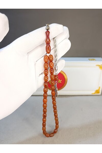 HALİL KOÇAK Sikma Amber Praying Beads with Alpaca Tassel