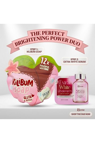 Kserene 2-in-1 COMBO KiliBum Soap 3x70g Gluta Glycolic & Extra White Underarm...