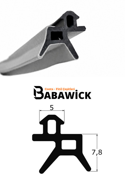 BABAWİCK EPDM Kauçuk Gri Kaplamalı Yağlı Tadilat Contası 100 Metre Nat-05 Uzun Ömürlü Kapı Pencere Fitili