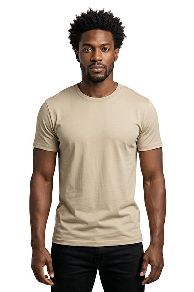 DK DAKSEL Stone Color Regular Fit Cotton Men's T-Shirt