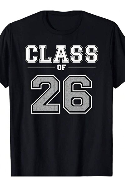 4Car Class Of Graduation T Shirt Black Short Sleeve Senior High School Colleg...