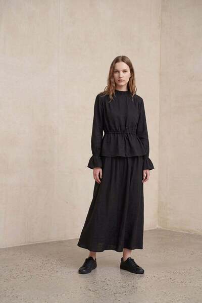 KADO OUTLET Gathered Ruffle Detailed Skirt Women's Set