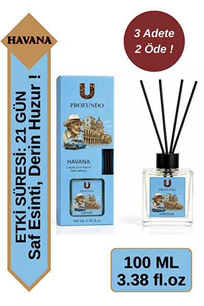 e-Bizz Store Havana Bambu Çubuklu Oda Kokusu 100 ml | Havana & Bahar Ferahlığ...