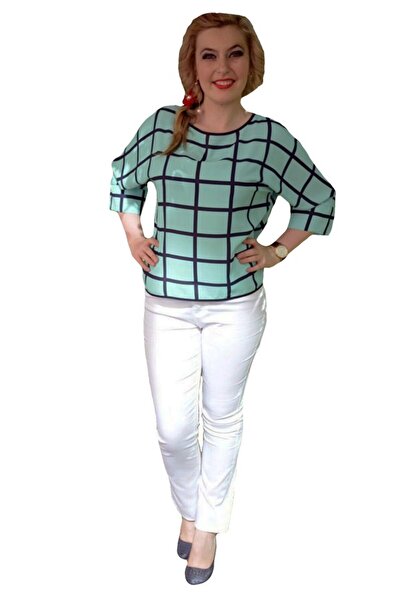 OEM Pantalon modern de primavara-vara, masura mare, nuanta alba