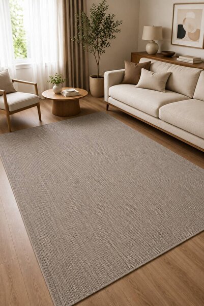 Oriente Home Velora Gri Hasır Dokuma Jüt Kaymaz Taban Sisal Kilim Yıkanabilir...