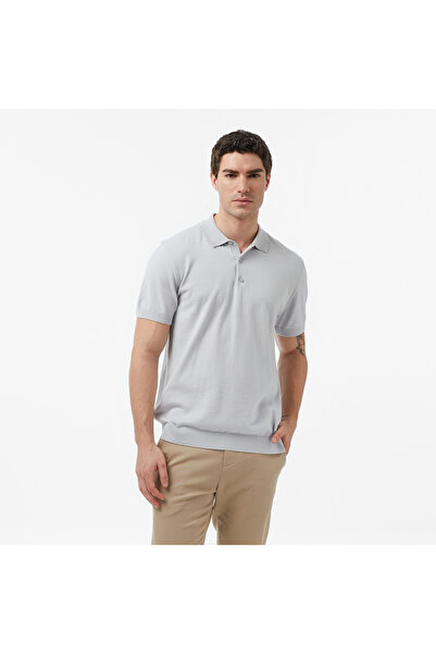 Nautica Erkek Gri Regular Fit Kısa Kollu Triko