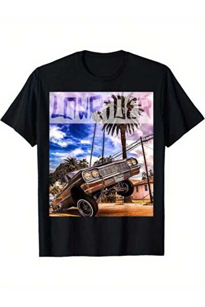 4Car Retro Lowrider T-Shirt, Men's Everyday Cotton T-Shirt Soft Trendy, Desig...