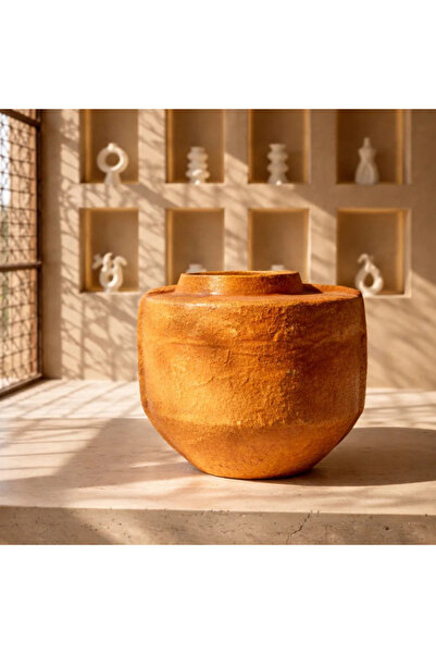 Generic Brand Ma-Pm-A25-68 Decorative Piece Made by Hand-24X24X34 Cm-Terracotta