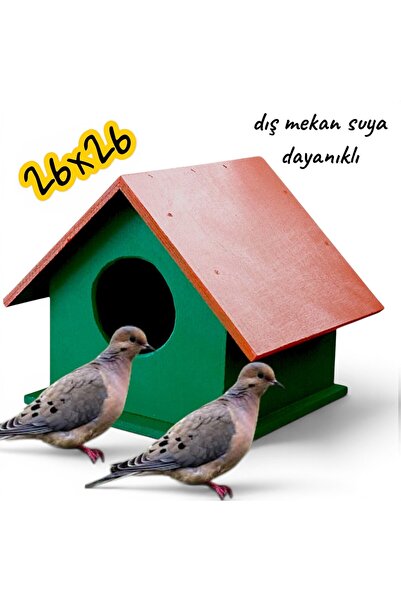 değerli hobi Wooden Dove and Pigeon Paradise Cockatiel Nest Outdoor Waterproo...