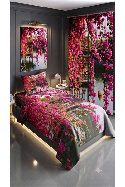 Elmas Dizayn 280*240 سم. طقم غرفة نوم فاخر بتصميم خاص مع غطاء لحاف مفرد من ال...