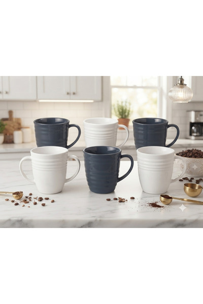 Trend Home Life 6-Piece Mug Set, Stylish Tea Cup for Kitchen and Coffee Corner