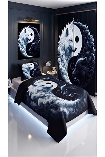 Elmas Dizayn 280*240 Cm.Fon Curtained Special Design Single Bedding Room Set ...